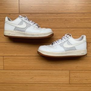 Nike Air Force 1 '07 Low White Gum Leather Shoes